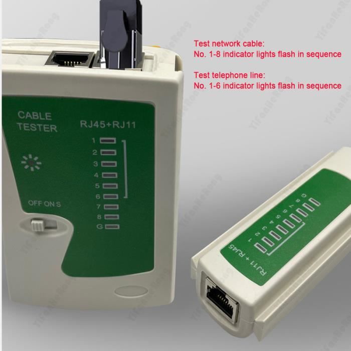 Network Cable Tester For RJ45 Ethernet & RJ11/12 Phone Cables - Tests CAT5 CAT6 USB