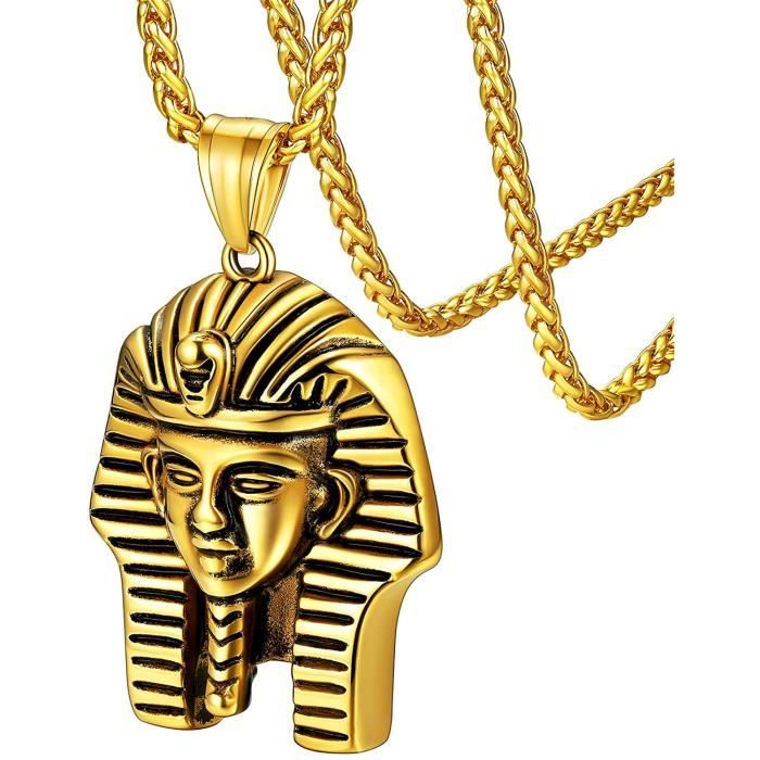 Collier Pendentif Croix Ankh égyptienne - 3 Pièces Acier Inoxydable, Bijou Unisexe, Symbole De Vie, Cadeau Spirituel