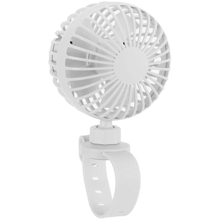 Ventilateur à Clip Rotatif 360° - 3 Vitesses, Pour Poussette, Guidon Vélo, Portable Et Rechargeable USB - 9