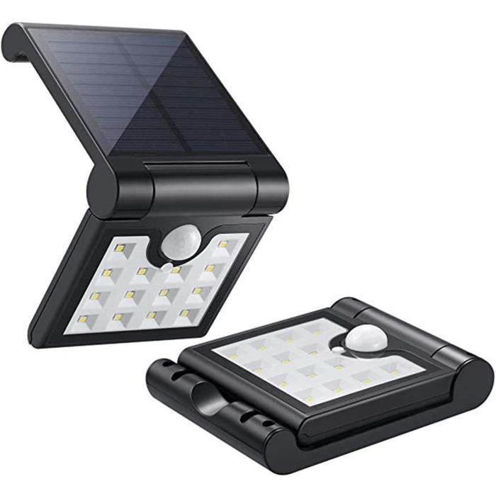 Esotec Applique Murale Solaire PIR Modena, 3 Modes D'éclairage, Détecteur De Mouvement, Batterie, Lampe Solaire LED, Lampe De Jardin, Lampe D' Extérieur, En Métal, IP44, Résistante Aux Intempéries