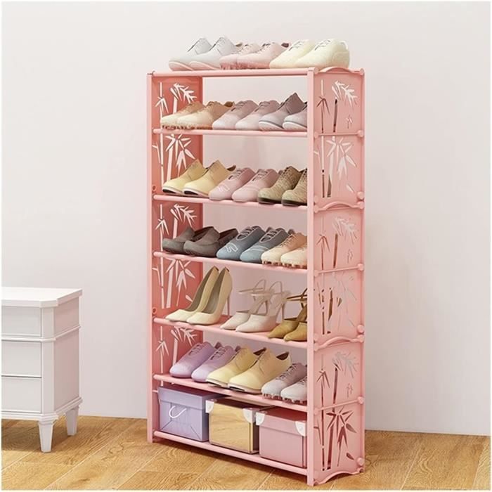 Meuble à Chaussures Multicouches - Étagère De Rangement Cintre - 4 Niveaux - 125 Cm De Haut