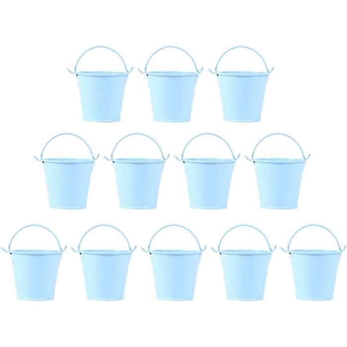 Mini Seau En Métal Noir – Petit Seau à Glace Ou Décoration – Pour Bonbons, Plantes, Bougies – Idéal Pour Fêtes, Mariages