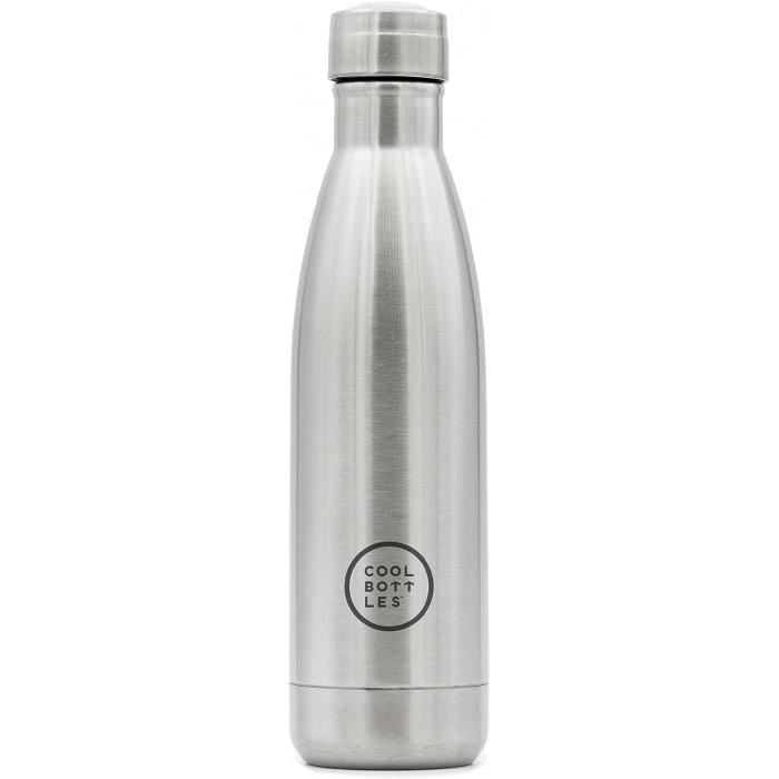 Gourde Isotherme Swell 500 Ml Inox Noir – Bouteille Isolée Pour Boissons Chaudes/Froides