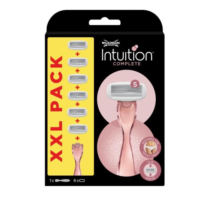 Wilkinson - Intuition Complete - Lames de rasoir pour femme - Pack de 6 lames + manche