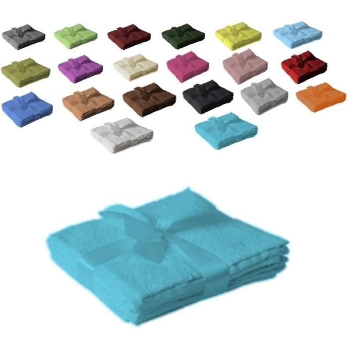 Lot De 4 Serviettes De Toilette EXKLUSIV HEIMTEXTIL - 30x30 Cm, 100% Coton, Avec Nœud Rose