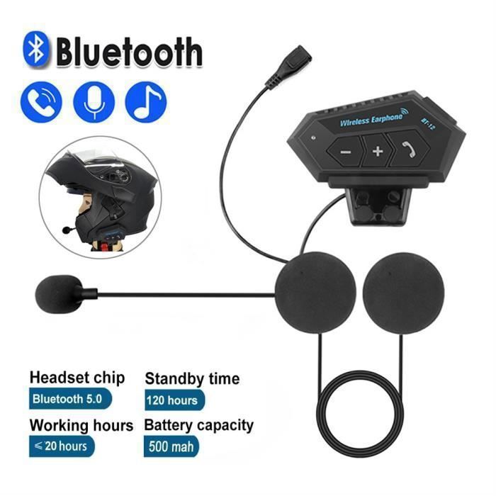 Casque de moto Bluetoothsans fil stéréo mains libreshaut-parleurpour une variété de casques montés sur casque