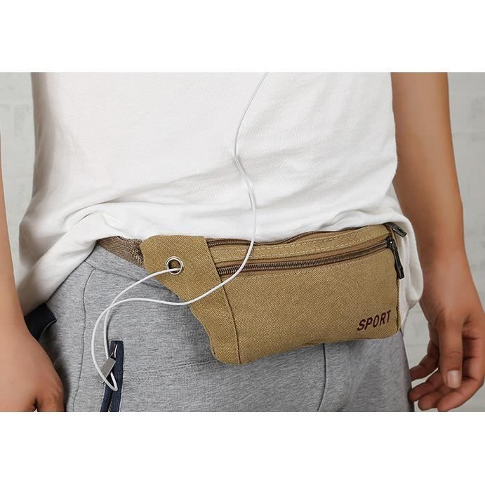Sac banane pochette Sacoche homme Sac de sport pour course voyage