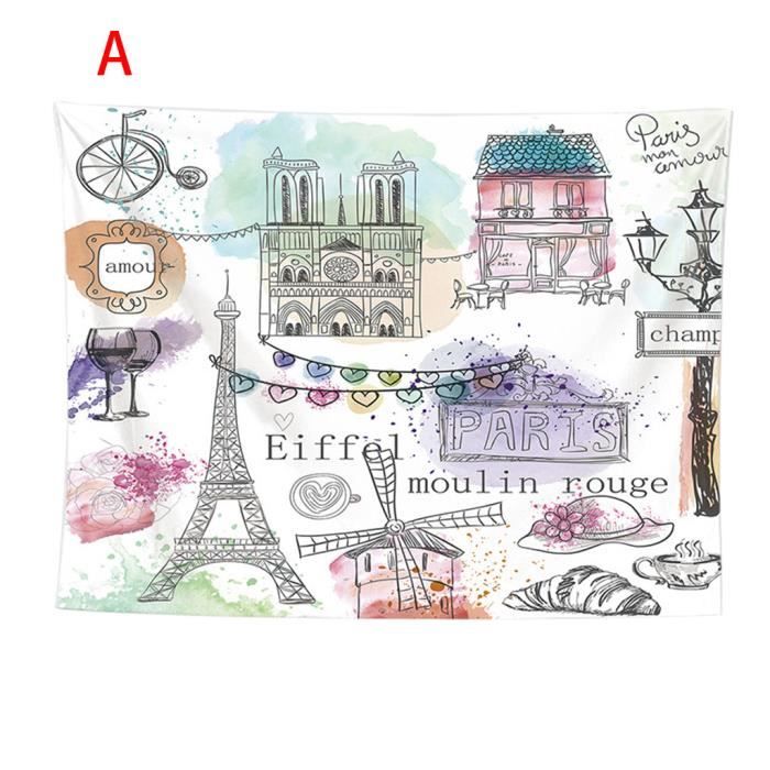 Paris Ville Decoration Collection Tour Eiffel Pont Capitale Chambre Salon Mur Dortoir Tapisserie Hanging Lip90330013a Achat Vente Tableau Toile Cdiscount