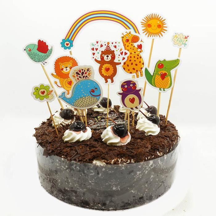 Lot De 11 Pieces Top Gateau Animaux Arc En Ciel Decoration Gateau Anniversaire Enfant Achat Vente Ustensiles Decoration Lot De 11 Pieces Top Gateau Cdiscount