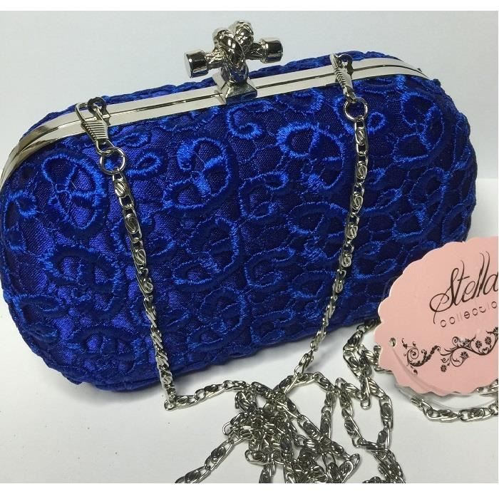 sac pochette bleu