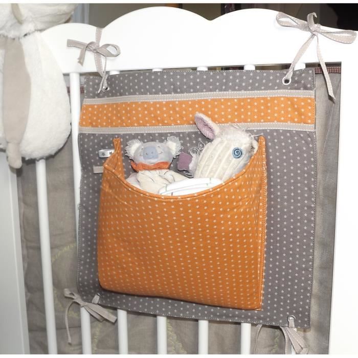 Vide Poches De Lit Bebe Orange Etoile Cdiscount Maison