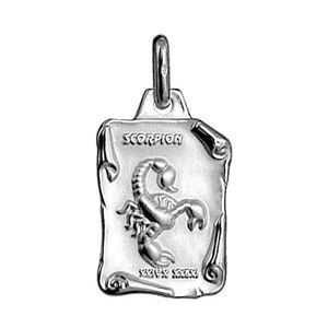 Pendentif parchemin scorpion Argent