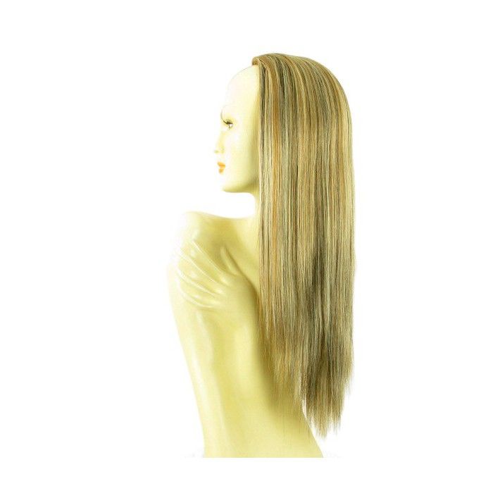 Demi-perruque Synthétique 60 Cm Blond Cuivré Et Chocolat - Taille Moyenne, Neuve Avec étiquettes