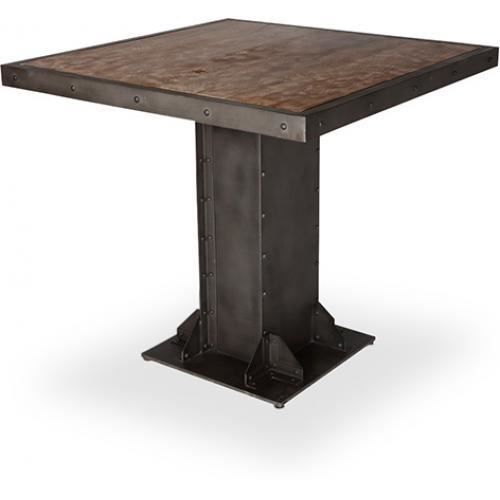 Table De Salle A Manger Carree En Metal Style Industriel Avara