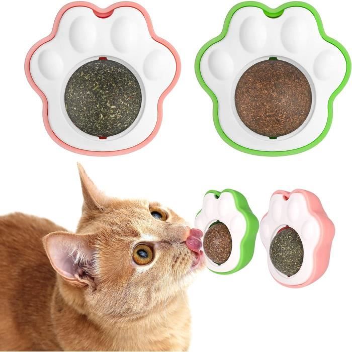 Boule Herbe à Chat Murale, 2 Saveurs Balle Herbe a Chat Rotative Catnip  Ball Toy, Collation Chat Jouets Comestibles pour Chats - Cdiscount