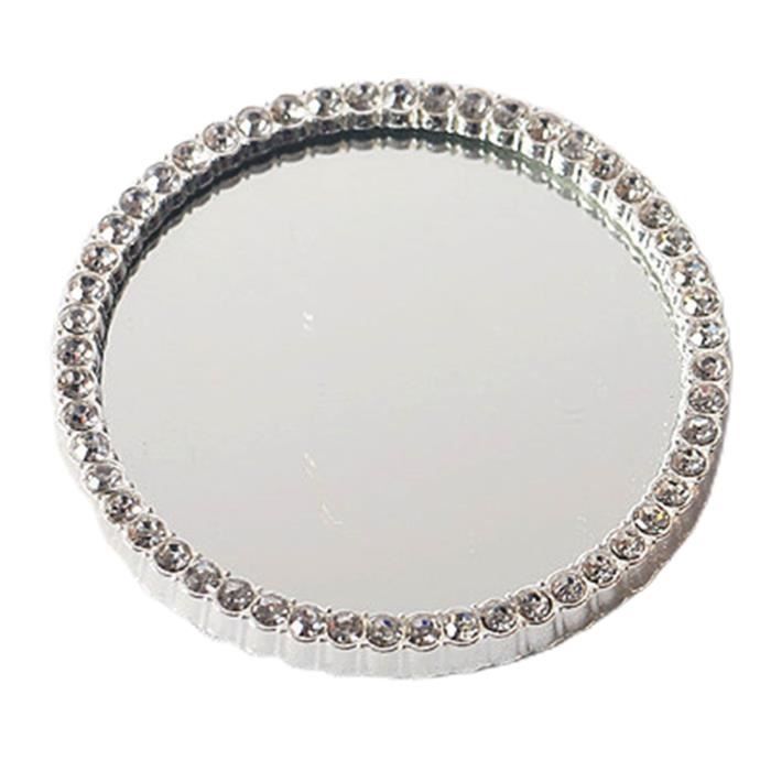 BESPORTBLE Miroir Miniature Rétro Sur Pied Pour Maison De Poupée – Blanc, 8x4 Cm, Accessoire De Chambre Élégant