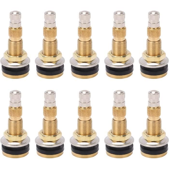 Valves Tubeless Pour Vélo (Lot De 2) - Longueur 40 Mm, Filetage Américain, Alliage Aluminium, Avec Capuchon - Universelles Route/VTT
