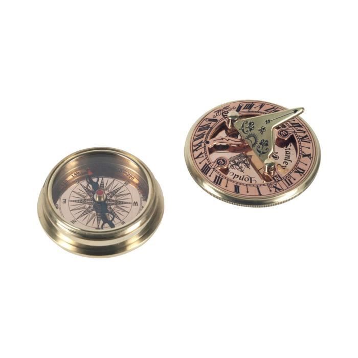 Boussole De Poche En Laiton Doré Pour Camping Et Randonnée, Boussole Portable Brujula, Boussole D'urgence, Navigation Pour Activités De Plein Air, Haute Qualité