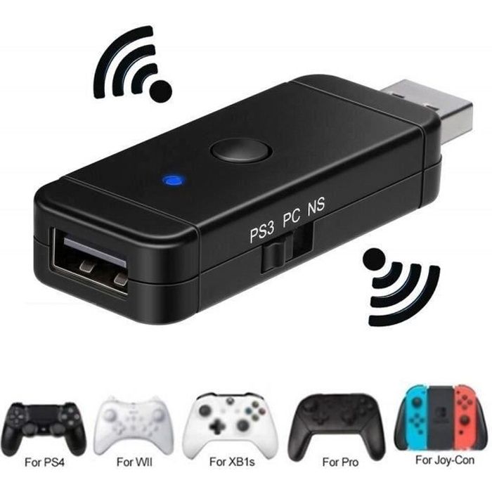 Adaptateur USB sans fil pour Console de jeu PS5/PS4/NS/PC/P3, adaptateur  Bluetooth Xbox360, récepteur émetteur, accessoires