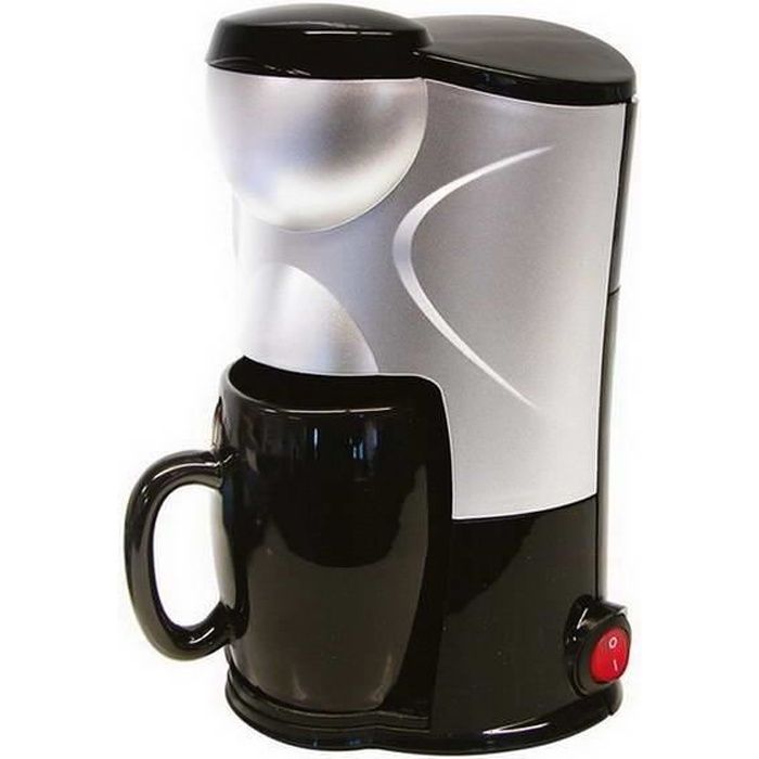 Cafetière filtre CARPOINT Just 4 You - 170W 12V - Gris et Noir