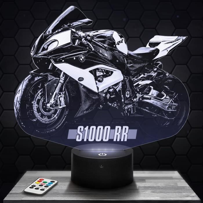Lampe De Chevet Moto Ninja Kawa - Veilleuse 3D Décoration Motard - Idée Cadeau Homme Original Noël Moto