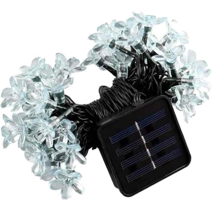Guirlande Lumineuse Exterieur Solaire, 12M 100 Led Fleurs De Cerisier Lumières De Noël Étanche 8