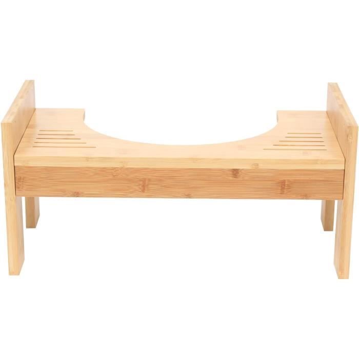ALANNG Tabouret Toilette Bambou Pliable Pour Adultes - Améliore Transit Intestinal Antidérapant
