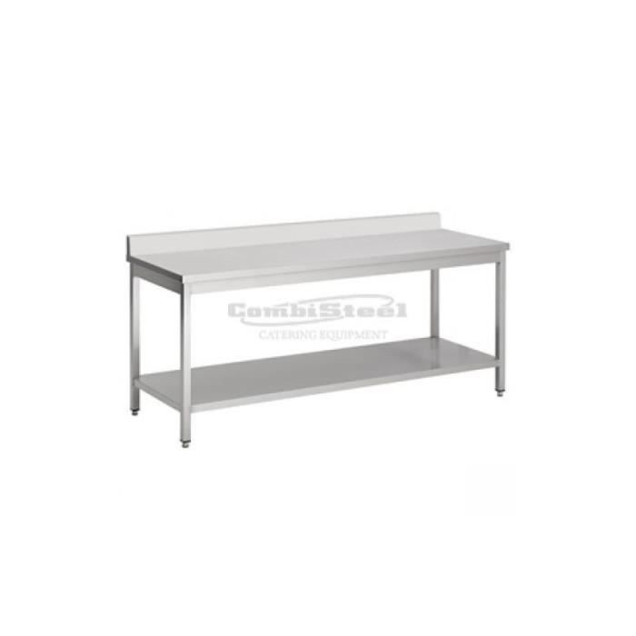 Table murale en acier inoxydable Holmes avec dosseret 1800 mm main image 1