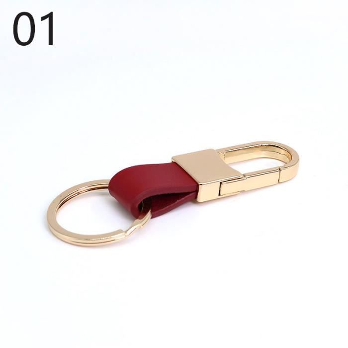 Porte-Clés Montre Chic Argenté - Avec Breloques Et Chat En Cuir Véritable - Neuf