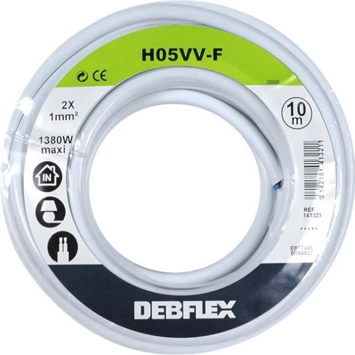 vert AUPROTEC C/âble unipolaire 0,5 mm/² FLRY-B Fil /Électrique en anneau 10m