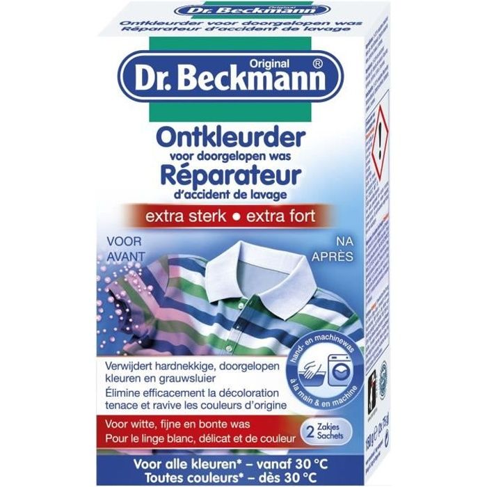 Accident Decoloration Linge Blanc Dr Beckmann Reparateur D Accident De Lavage 2 X 75 G Achat