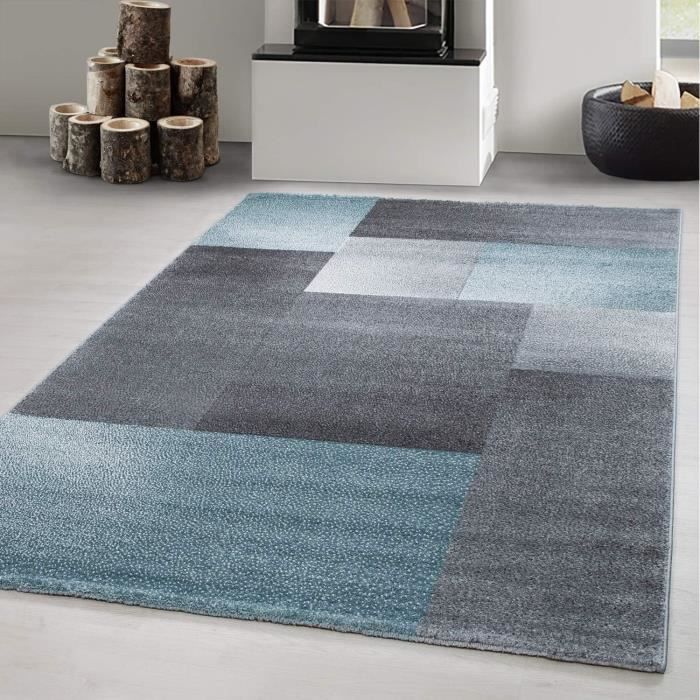 Tapis Enfant Igloo Pingouin Bleu 140x200 Cm – Tapis Chambre Bébé Rectangle Doux