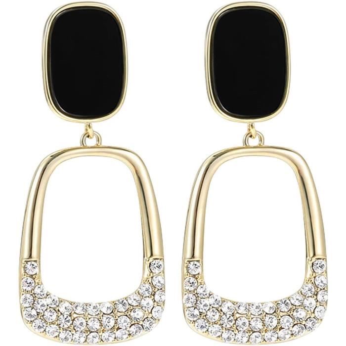 Boucles D'Oreilles Créole Strass - Nickel, Fermoir Clou, Argenté - Neuf Sans Emballage