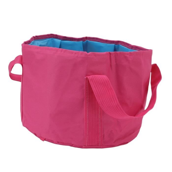 Seau Pliable 20L Spopal - Imperméable En PVC 500D, Léger, Portable - Pour Pêche, Camping, Jardinage, Lavage - 7