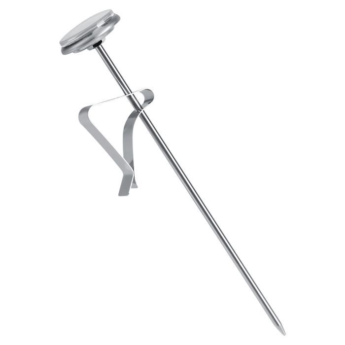 VBESTLIFE Thermomètre à Lait En Acier Inoxydable - 10~110 Cm - Pour Cuisine, Barbecue, Nourriture, Steak, Dinde, Bonbons, Lait, Eau De Salle De Bain, Etc