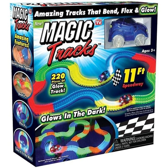 Circuit lumineux modulable MAGIC TRACKS Voiture de course rouge