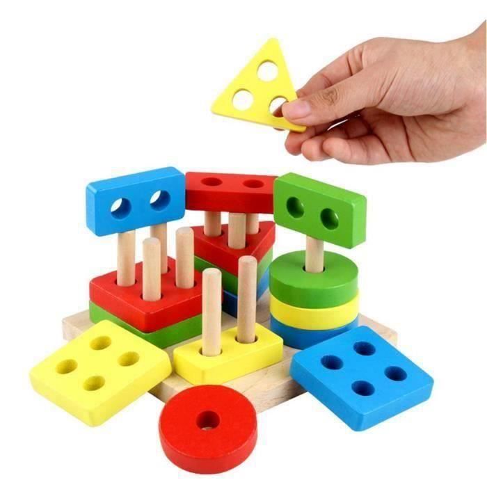 Star-Jouet Enfant 2 Ans géométriques en Bois Puzzles pour Bebe - Cdiscount  Jeux - Jouets