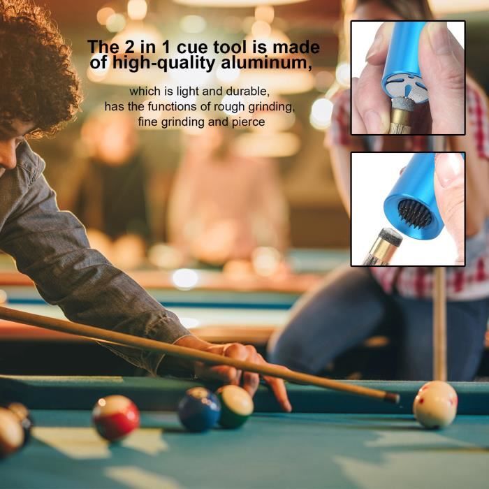 Queue De Billard F Fityle 1/2 - Bâton De Billard 1,45 M Avec 2 Tips Et Craies