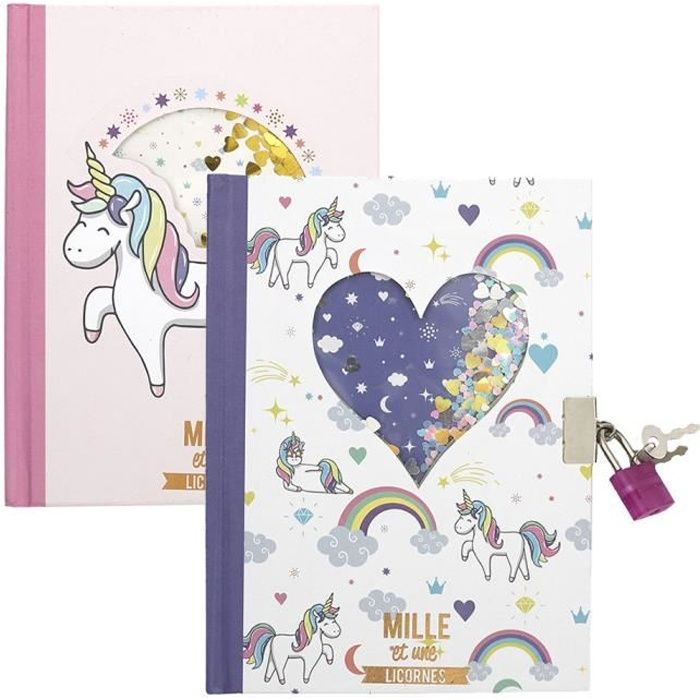 Journal intime Licorne avec stylo