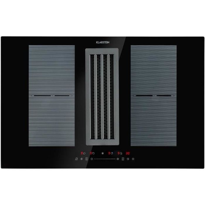 Table De Cuisson A Induction Hotte Integree Klarstein Full House Down Air Classe A 7200w Noir Achat Vente Plaque Induction Cdiscount
