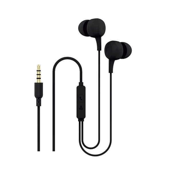 Casque avec Microphone - KSIX - Ergonomique - Noir - Son stéréo - Filaire