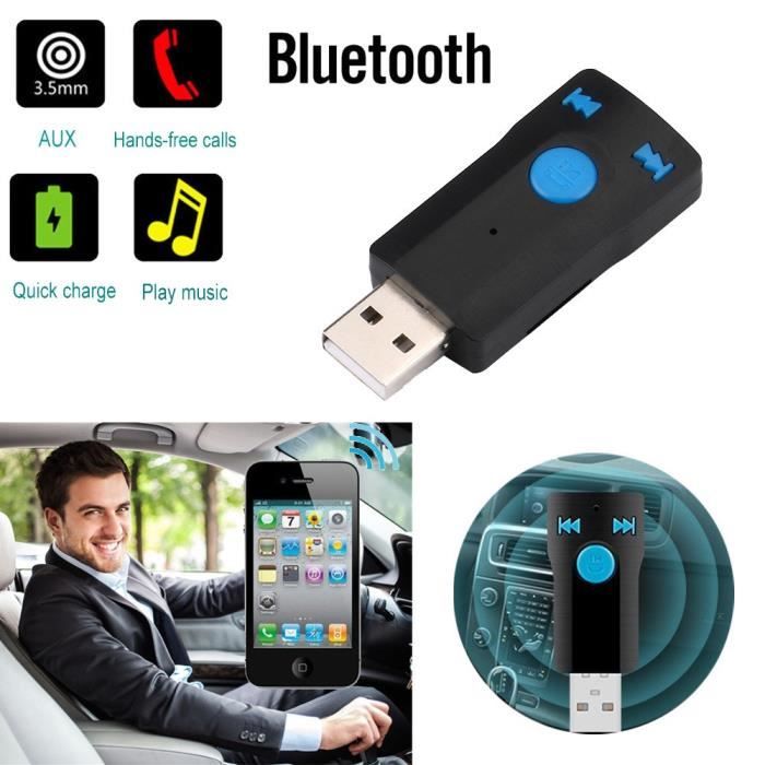 Kit de voiture Bluetooth sans fil AUX Audio USB Récepteur Bluetooth