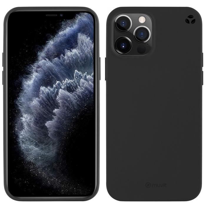 MUVITCHAN Recycletek Coque souple noire pour Iphone 12 Pro Max