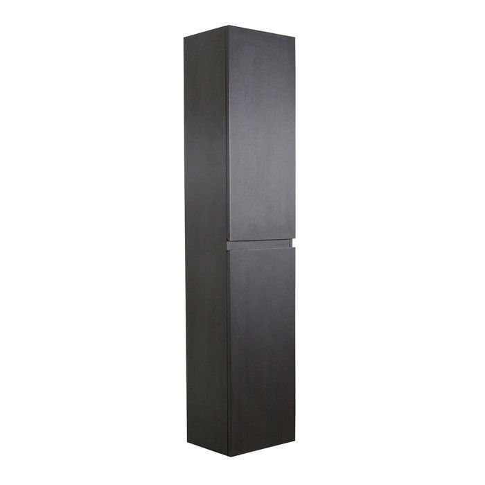 Colonne De Salle De Bain Suspendue SORRENTO 140cm - Noir, 4 Étages, Design Moderne