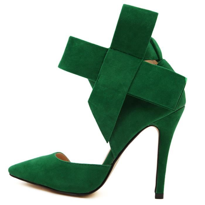 escarpins femme vert