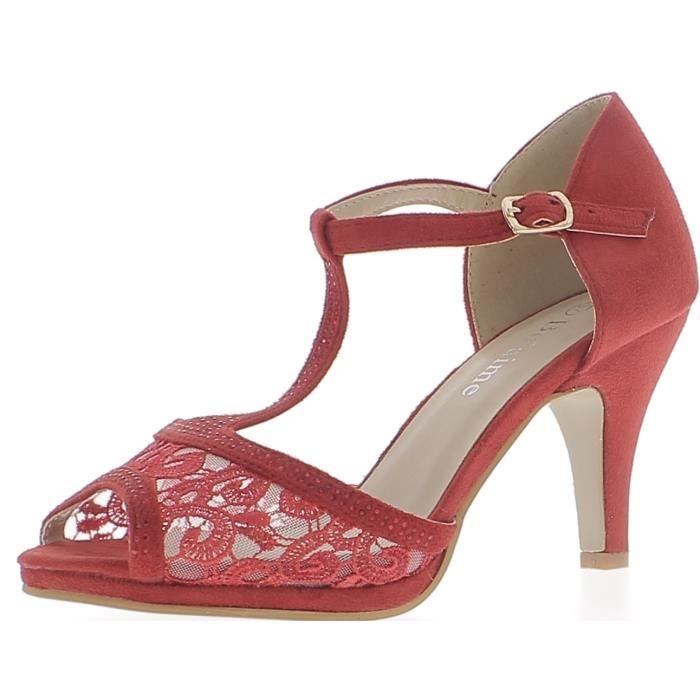 talon ouvert rouge