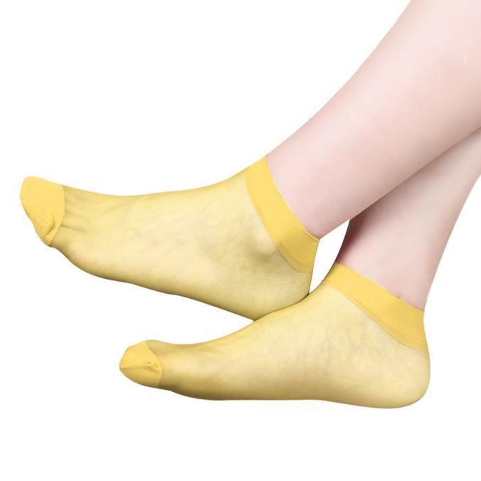 10 Paires De Chaussettes En Soie Ultra Fines Elastiques Et Courtes En Soie Pour Femmes Ye Soc552 Comme Photo Cdiscount Pret A Porter