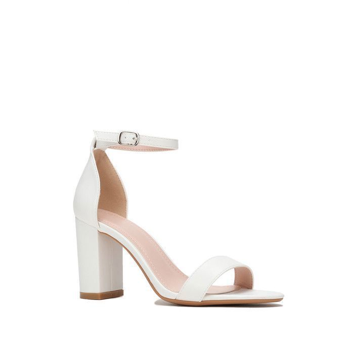 Sandale discount blanche talon