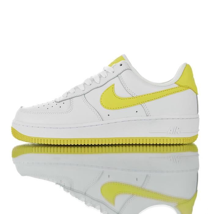 Baskets Nike Air Force 1 07 Femme Et Homme Jaune Jaune Jaune Cdiscount Chaussures