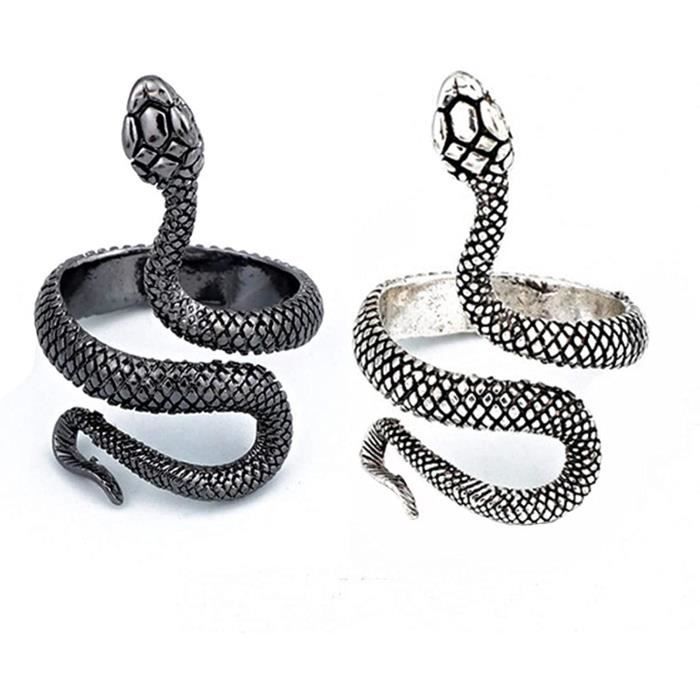 2pcs bague serpent pour les femmes Reptile Serpent bague cadeau